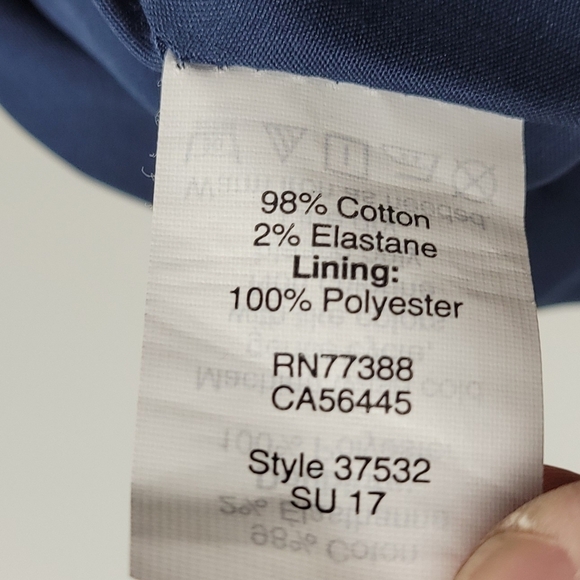 J.Crew Womens No.2 Pencil Skirt Blue With Red Polka dot Size 0 - Picture 10 of 11